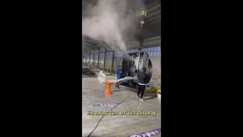 Affichage de l'effet du ventilateur d'échappement