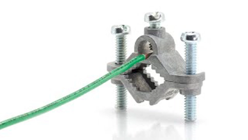 Pince de tige de mise à la terre électrique-Pince de mise à la terre de tête hexagonale