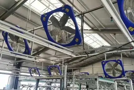 Ventilateurs de bétail 1.2m Ventilateurs circulants FBA002 Dissipation thermique efficace pour refroidir les vaches de haute qualité